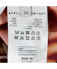 Pre-Owned Stella Mccartney Women's Pink/brown Leopard Print Silk Flared Midi Skirt