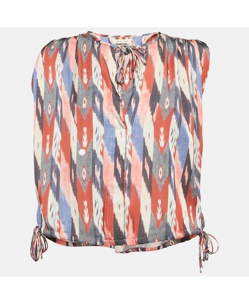 Pre-Owned Isabel Marant Women's Etoile Satin Print Sleeveless Top