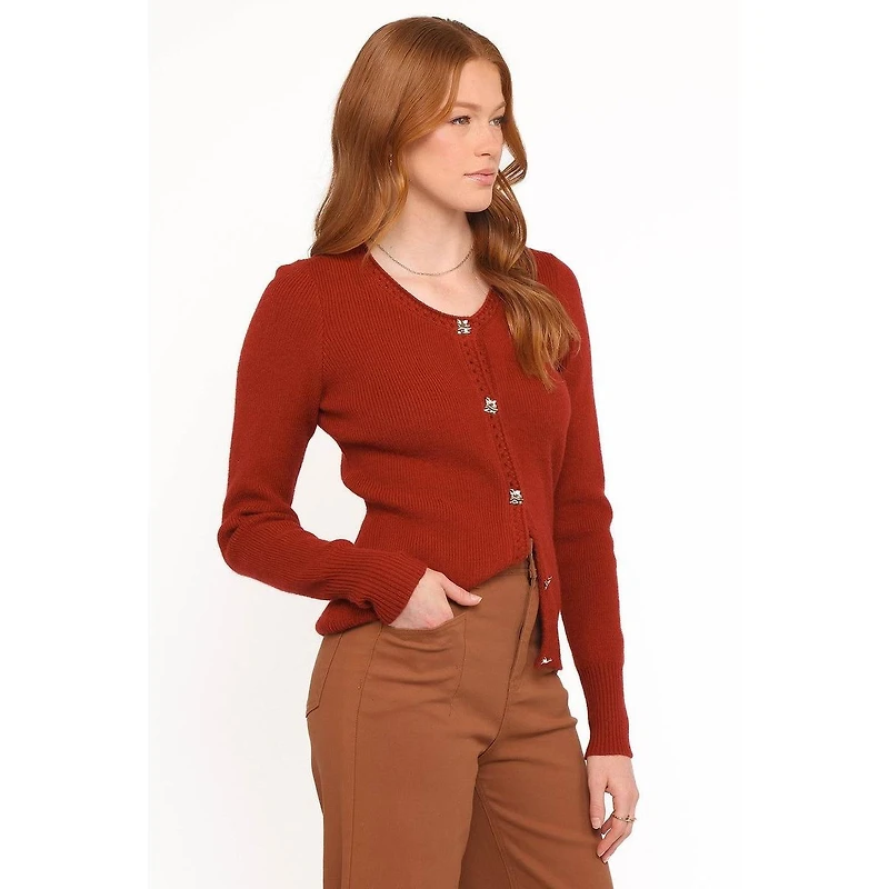 Petal and Pup Women's Quay Button Front Cardigan - Heather Grey