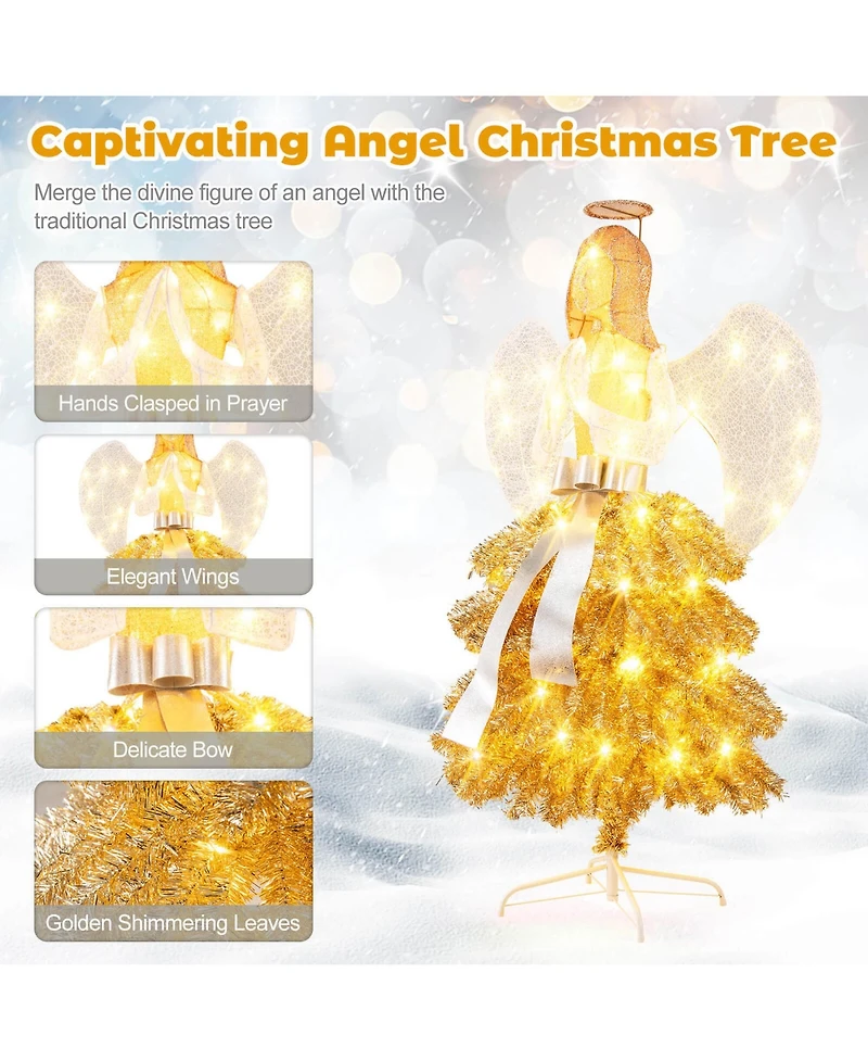 Costway 3 Pcs Lighted Penguin Family with 194 Led Lights Zip Ties & Ground Stakes