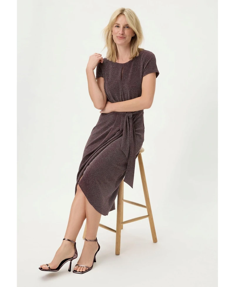 Olsen Women's Sparkle Faux Wrap Dress