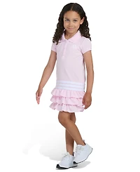 adidas Girls' 2T-6X Ribbed Polo Collar Dress