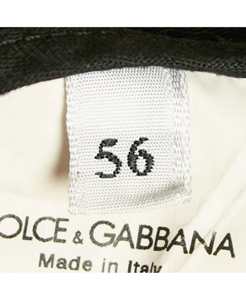 Pre-Owned Dolce & Gabbana Men's Black Cotton Tailored Trousers