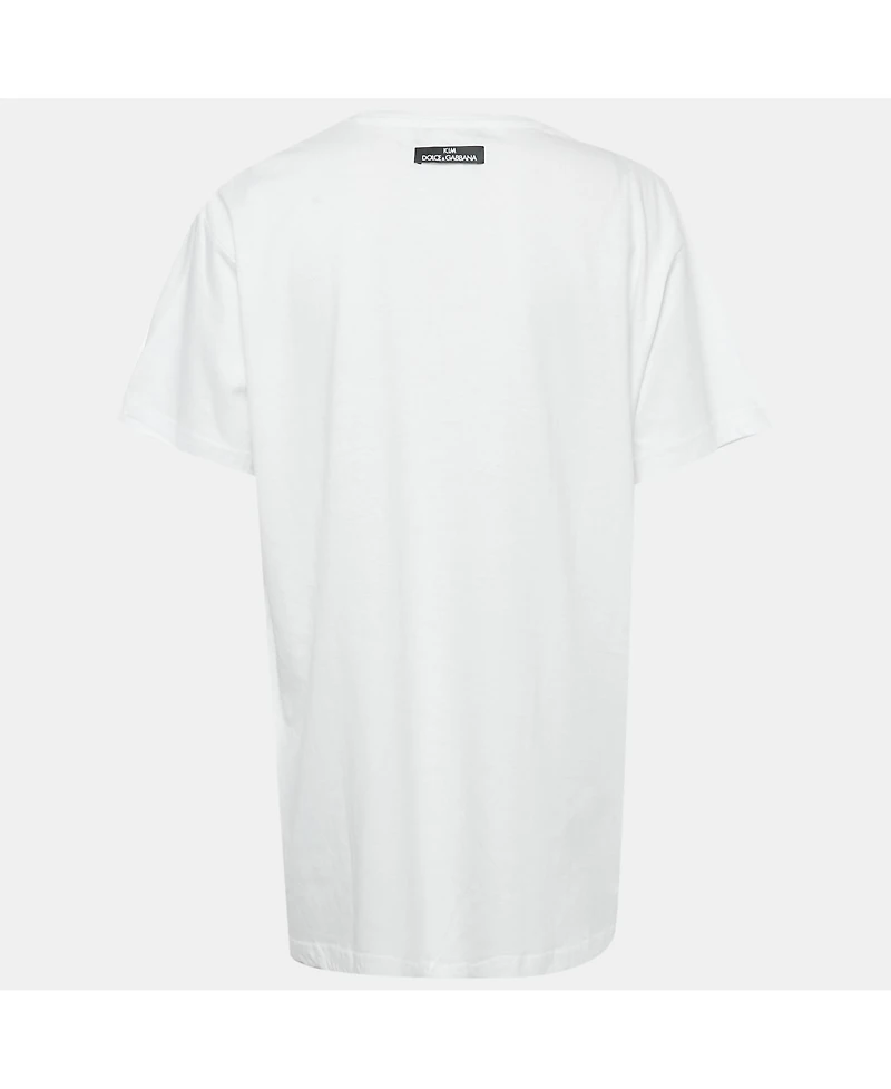 Pre-Owned Dolce & Gabbana Women's X Kim Printed Jersey T-Shirt