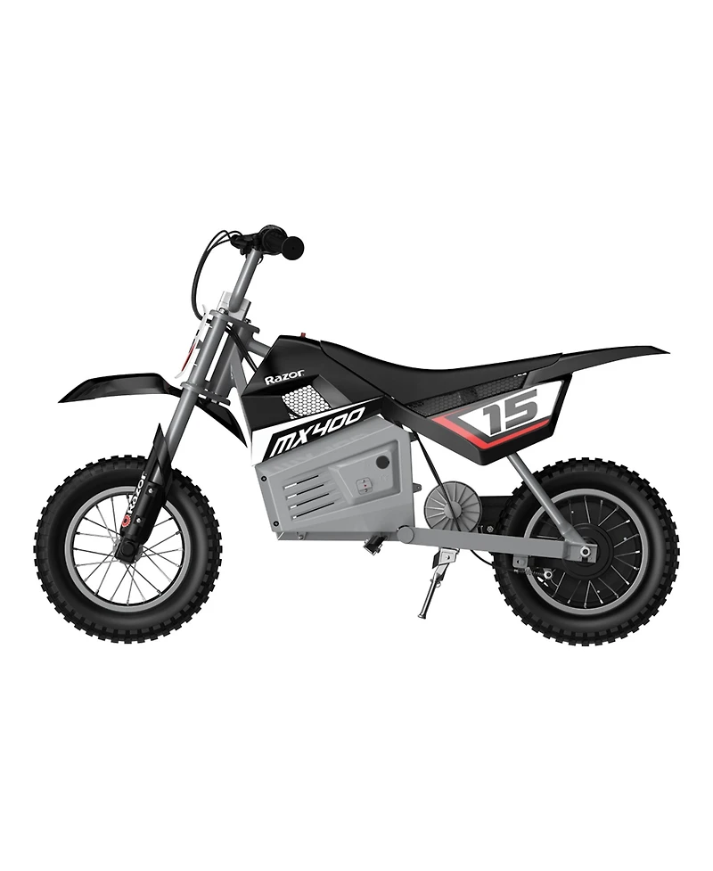 Razor MX400 Dirt Rocket 24V Electric Toy Motocross Motorcycle Dirt Bike, Black