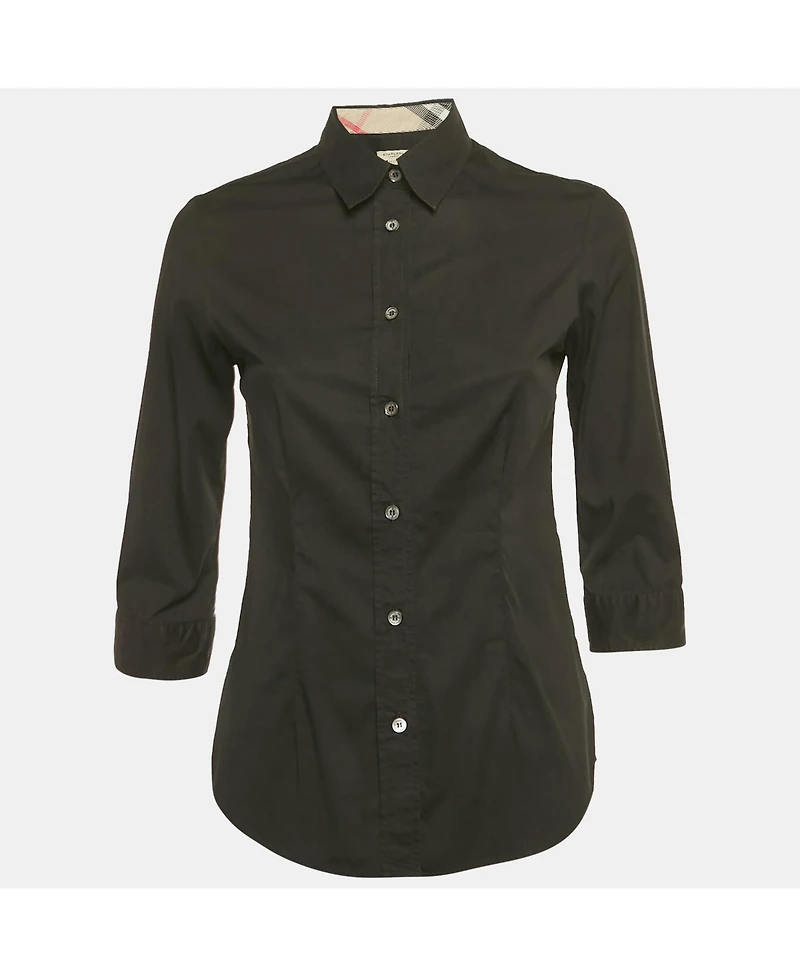 Pre-Owned Burberry Women's London Checker Print Cotton T-Shirt