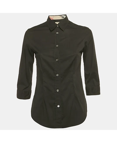 Pre-Owned Burberry Women's London Checker Print Cotton T-Shirt