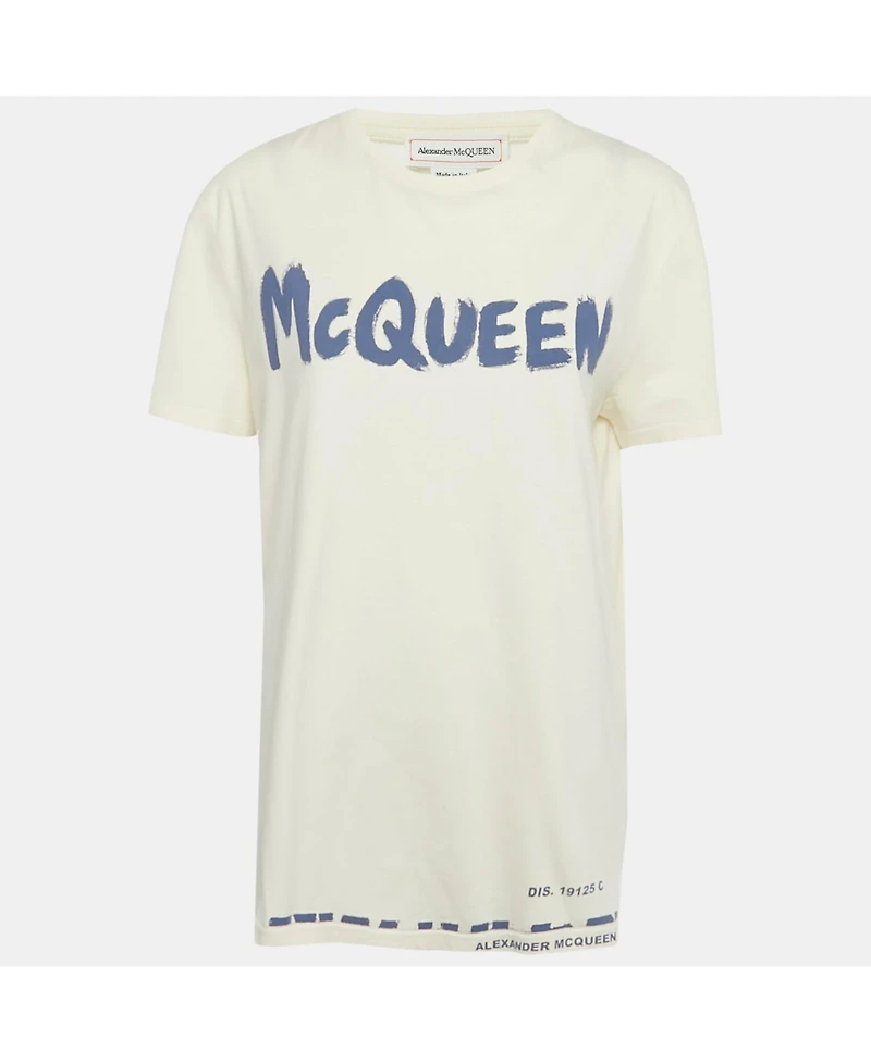 Pre-Owned Alexander Mcqueen Women's Logo Print Jersey T-Shirt