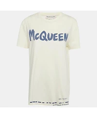 Pre-Owned Alexander Mcqueen Women's Logo Print Jersey T-Shirt
