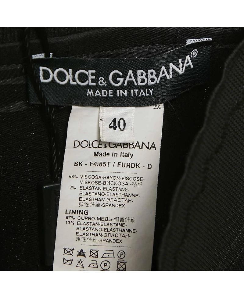 Pre-Owned Dolce & Gabbana Women's Black Crepe Pencil Skirt