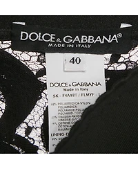 Pre-Owned Dolce & Gabbana Women's Black Lace Midi Skirt