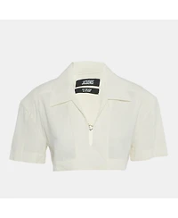 Pre-Owned Jacquemus Women's Cotton Le Splash Bebi Crop Top