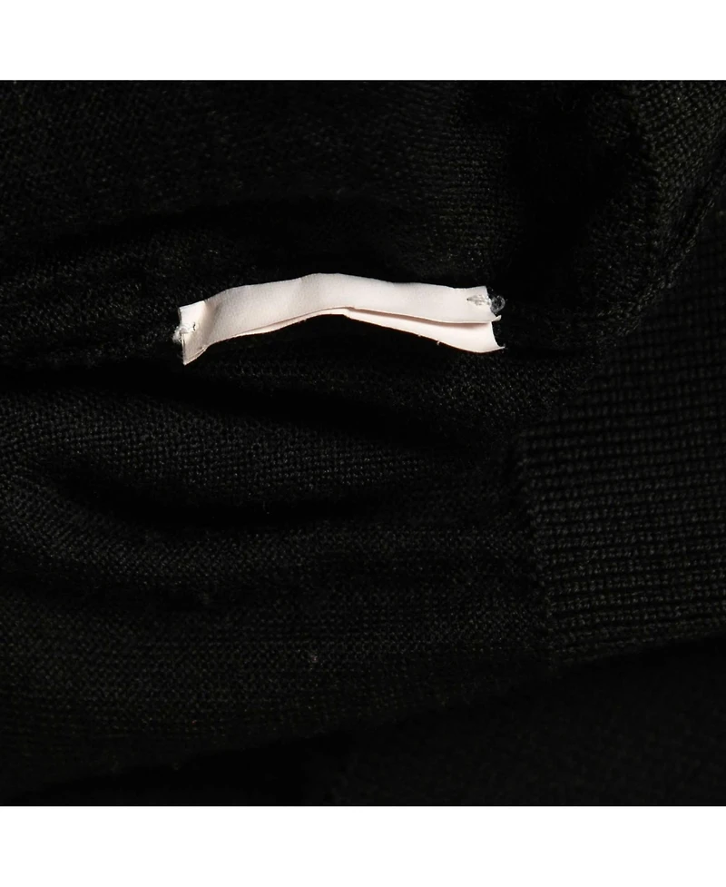 Pre-Owned Dolce & Gabbana Women's Black Floral Print Knit Draped Long Sleeve Top