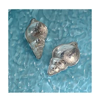 Women's The Translucent-Conchiglia Statement Earrings - Metallic Silver