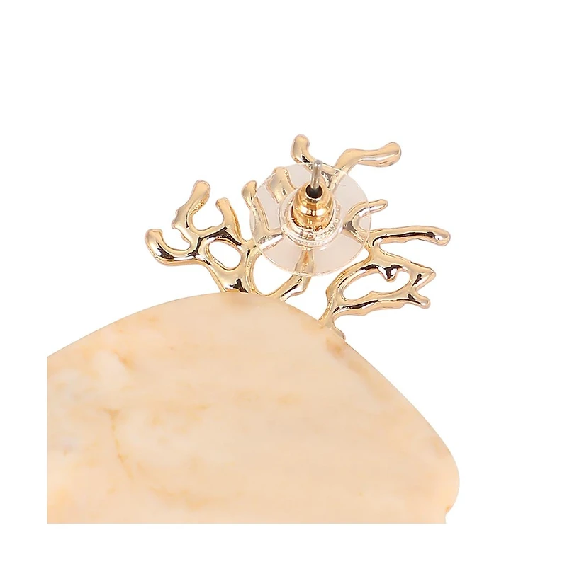 Women's The Veined-Conchiglia Drop Earrings - California Gold