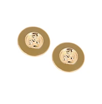 Women's The Enamel-Coin Stud Earrings - California Gold