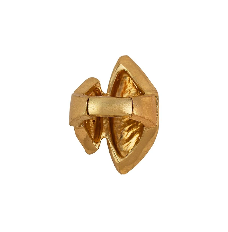 Women's The Overlap-Conchiglia Statement Ring - Antique Gold