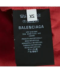 Pre-Owned Balenciaga Men's Logo Print Cotton Knit Crew Neck T-Shirt
