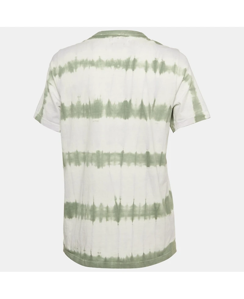 Pre-Owned Isabel Marant Women's Etoile White/green Tie-Dye Cotton Dena T-Shirt