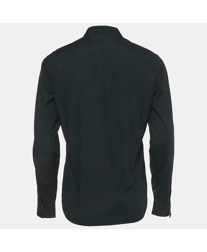Pre-Owned Burberry Men's Black Cotton Long Sleeve Shirt
