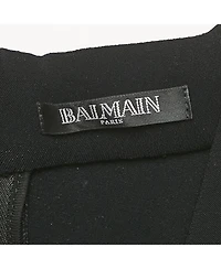 Pre-Owned Balmain Women's Black Double Breasted Jersey Tailored Jumpsuit