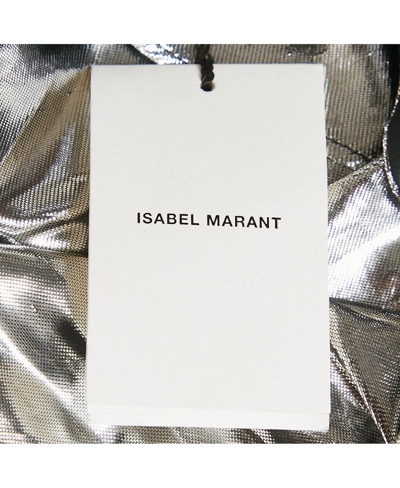 Pre-Owned Isabel Marant Women's Metallic Lamé Gathered Mini Skirt