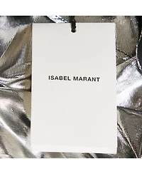 Pre-Owned Isabel Marant Women's Metallic Lamé Gathered Mini Skirt