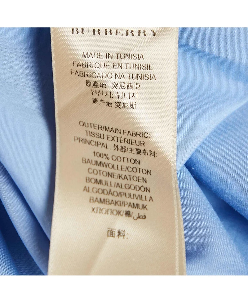 Pre-Owned Burberry Men's London Blue Cotton Full Sleeve Shirt