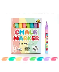 Htutwoo 0.11" Macaron Liquid Chalk, Erasable Painting Graffiti Highlighter for Blackboard Writing and Painting