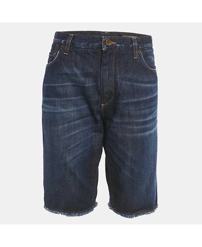Pre-Owned Dolce & Gabbana Women's Denim Raw Edge Detail Shorts