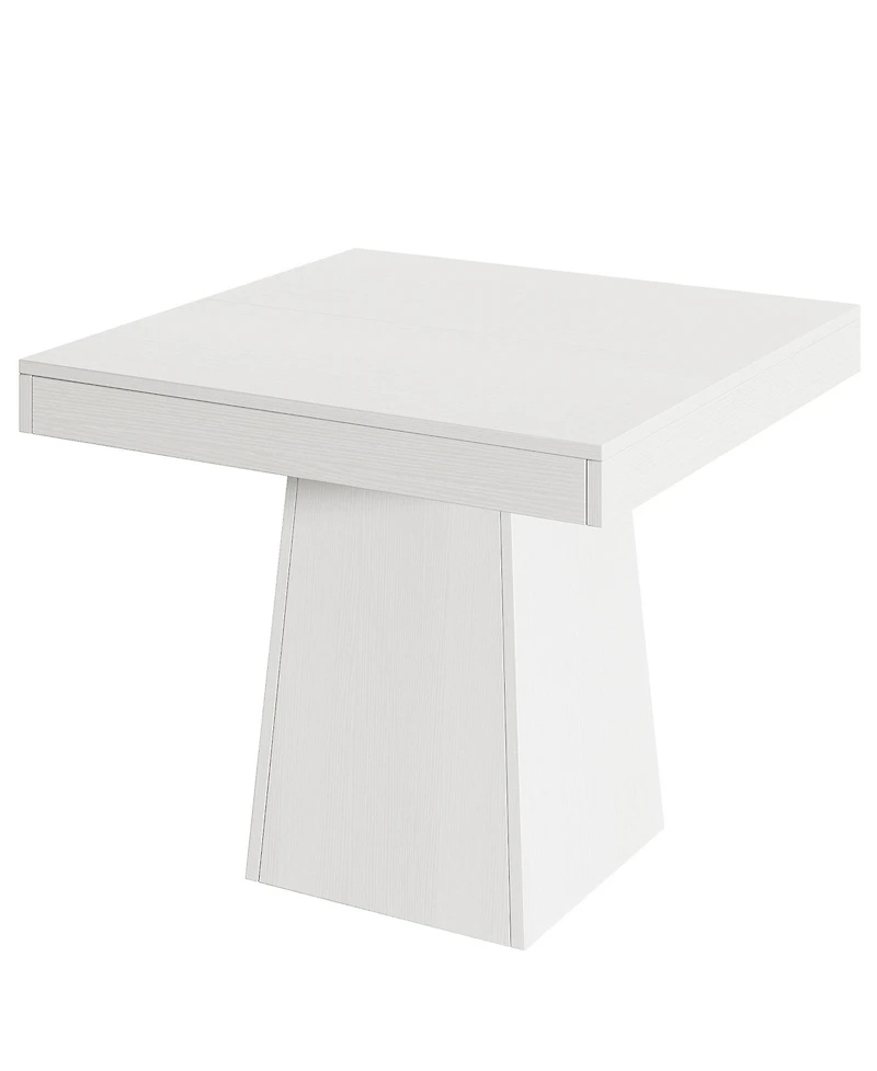 Tribesigns Square Dining Table for 4, 31.5-Inch Small Kitchen Table with Sturdy Pedestal Base, Farmhouse Dinner Table