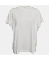 Pre-Owned Chloe Women's White Cotton Jersey Loose Fit T-Shirt