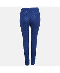 Pre-Owned Missoni Women's Blue Patterned Knit Pants