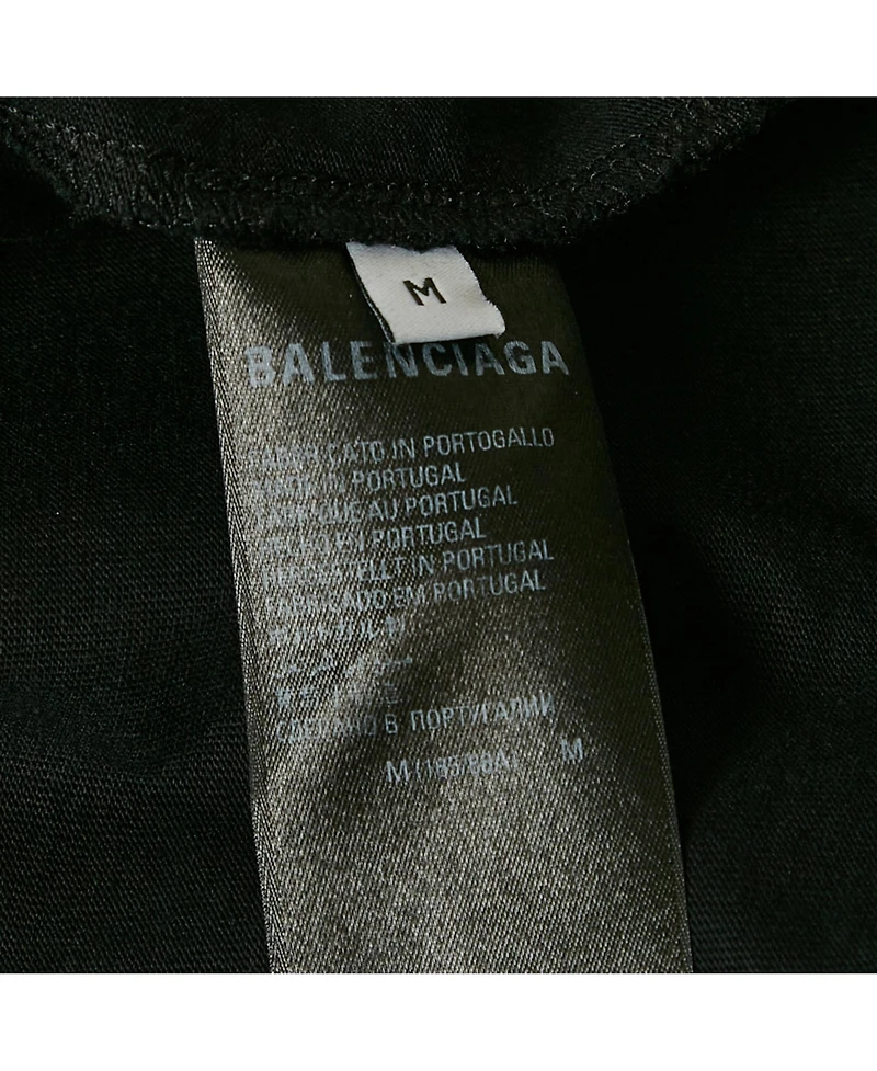Pre-Owned Balenciaga Women's Black Logo Print Jersey T-Shirt