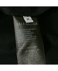 Pre-Owned Balenciaga Women's Black Logo Print Jersey T-Shirt