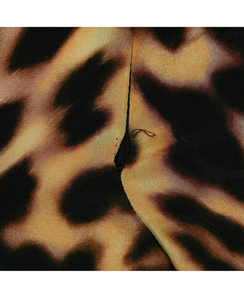 Pre-Owned Stella Mccartney Women's Brown Leopard Print Silk Tie-Up Trousers