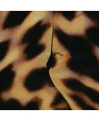 Pre-Owned Stella Mccartney Women's Brown Leopard Print Silk Tie-Up Trousers