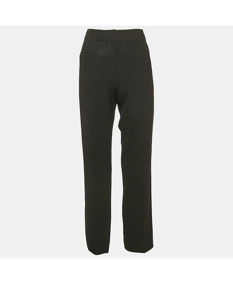 Pre-Owned Brunello Cucinelli Women's Black Crepe Trousers
