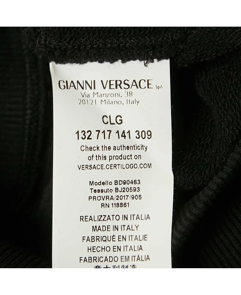 Pre-Owned Versace Women's Pink Monogram Print Cotton Crew Neck Sweatshirt