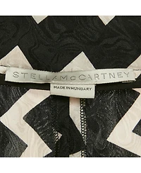 Pre-Owned Stella Mccartney Women's Striped Jacquard Silk Belted Trousers