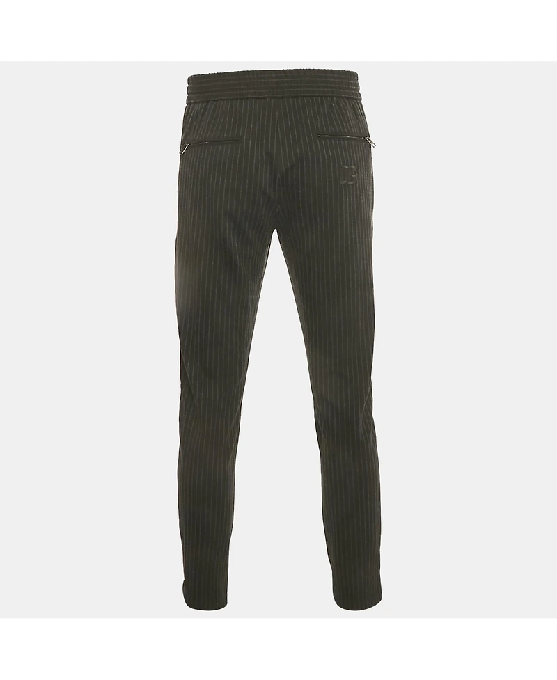 Pre-Owned Dolce & Gabbana Women's Pinstripe Jersey Jogger Pants