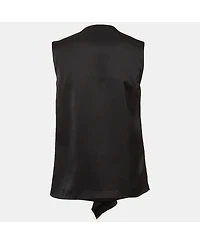 Pre-Owned Stella Mccartney Women's Black Crepe Fringe Detail Sleeveless Top