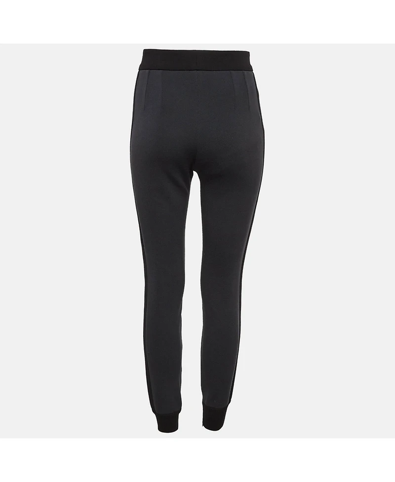 Pre-Owned Dolce & Gabbana Women's Grey Side Stripe Nylon Knit Joggers S