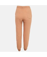 Pre-Owned Chloe Women's Light Brown Crepe Zip Detail Trackpants