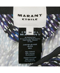 Pre-Owned Isabel Marant Women's Etoile Blue Jeldia Print Jersey Draped Midi Skirt