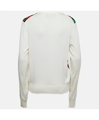 Pre-Owned Dolce & Gabbana Women's Cream Printed Silk Cardigan