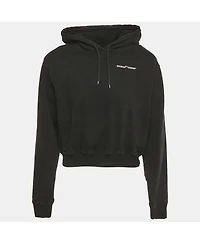 Pre-Owned Off-White Women's White Logo Embroidered Cotton Hoodie