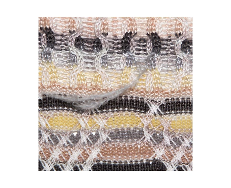 Pre-Owned Missoni Women's Multicolor Jacquard Eyelet Knit Cardigan