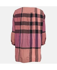 Pre-Owned Burberry Women's Brit Pink Checked Cotton Tunic