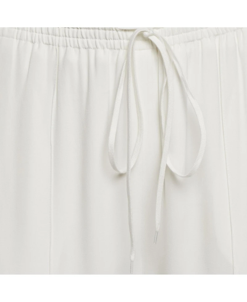Pre-Owned Chloe Women's Milk White Crepe Wide-Leg Pants
